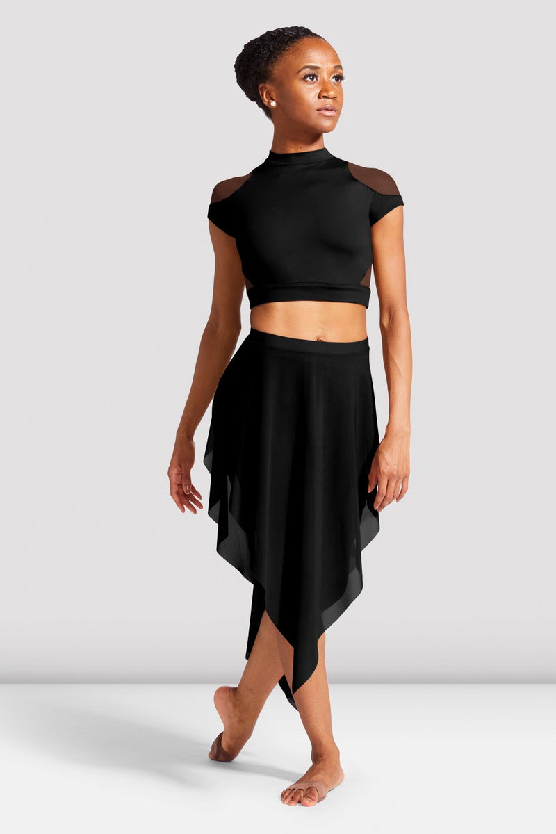 Ladies Mireya Asymmetric Skirt, Black | BLOCH EU – BLOCH Dance EU