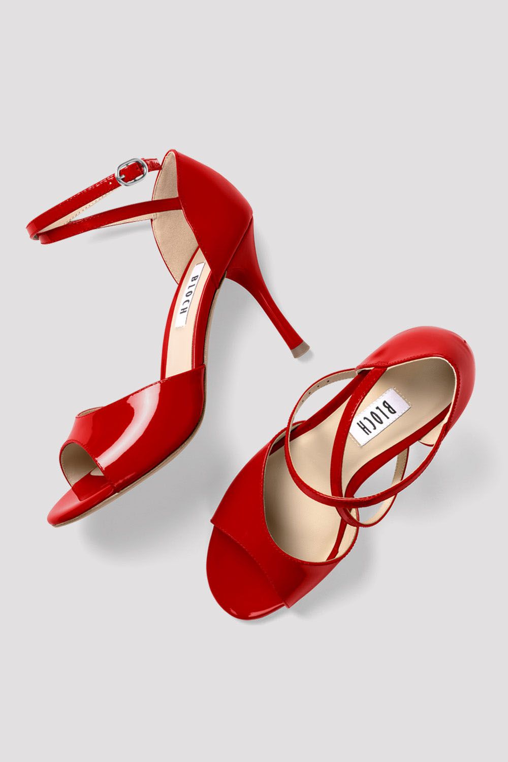 Scarpe da tango argentino in patent Malena per donne, rosse