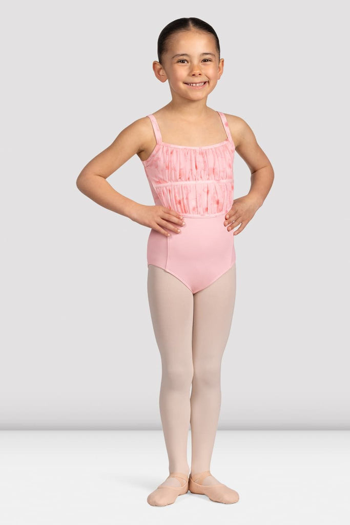 Girls Brooke Floral Mesh Back Leotard - BLOCH EU