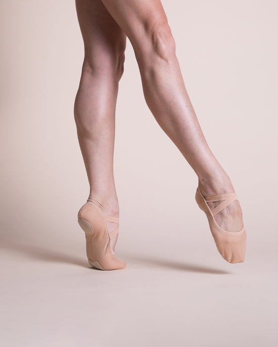 BLOCH Performa Ballet Shoes on female model 