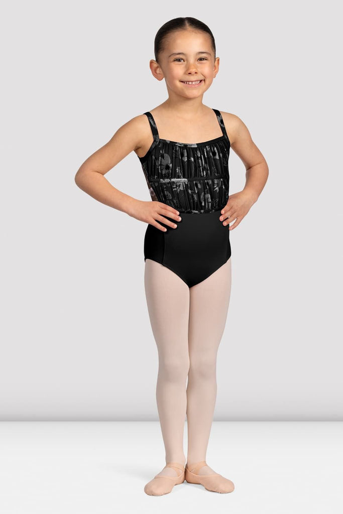 Girls Brooke Floral Mesh Back Leotard - BLOCH EU