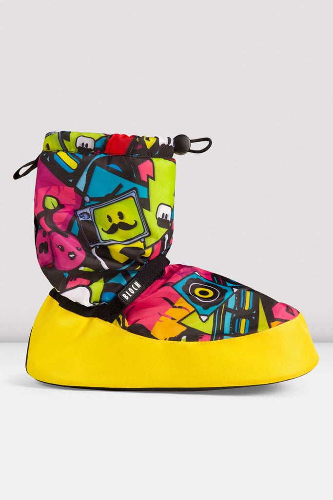 Childrens Sticker Print Warm Up Booties - BLOCH EU