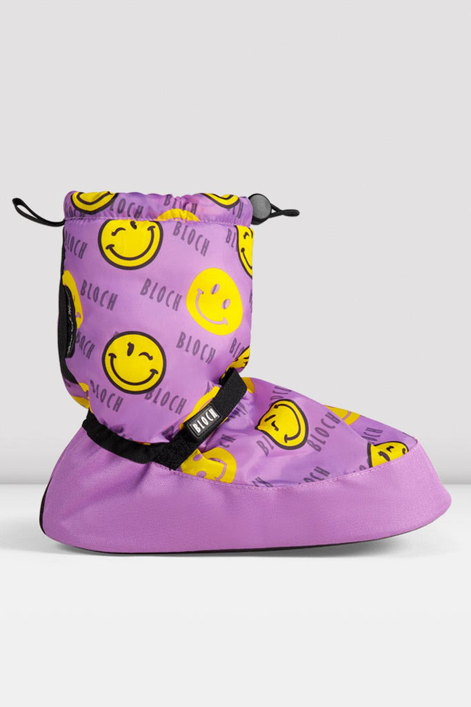 Adult Smiley Print Warm Up Booties - BLOCH EU