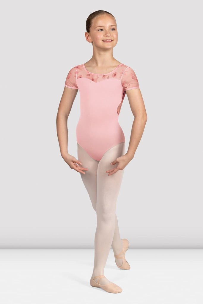 Girls Remi Floral Cap Sleeve Leotard - BLOCH EU