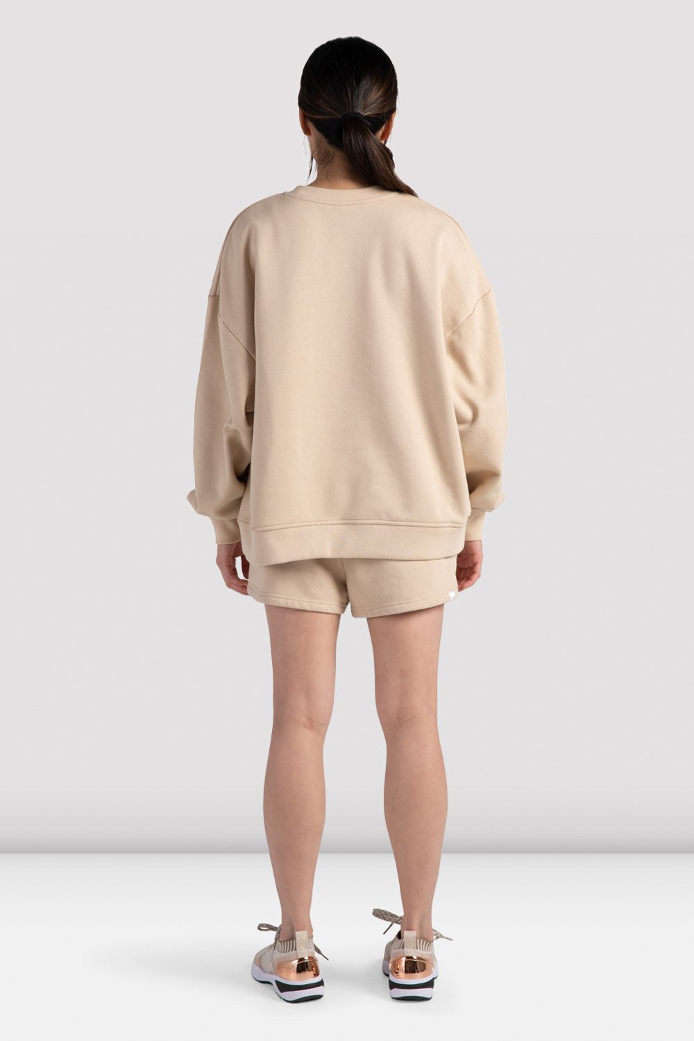 Off-Duty Terry Crew Sweatshirt, Beige | BLOCH EU – BLOCH Dance EU