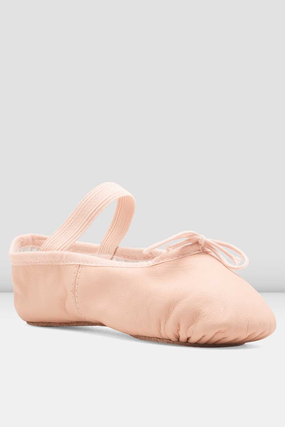 Zapatillas de ballet de cuero Arise para niñas, blancas