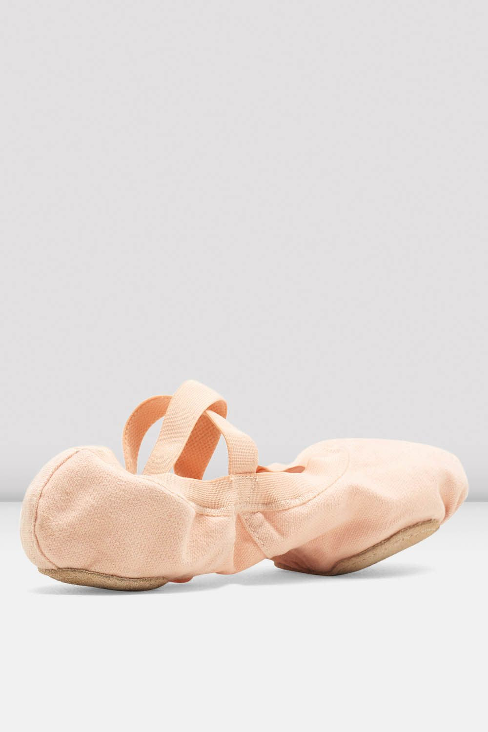 Senhoras Pro Elastic Canvas Ballet Shoes, Rosa